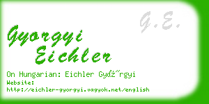 gyorgyi eichler business card